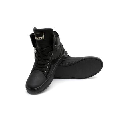 Imagem de Tenis Feminino Sneaker Fitness Academia Couro com Ziper + Relógio