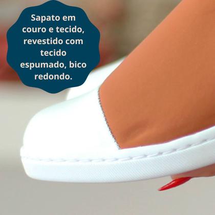 Imagem de Tênis Feminino Usaflex Solado Confortável Tecido e Couro W0831