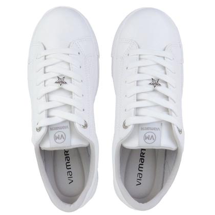 Imagem de Tênis Feminino Via Marte Casual Plataforma Branco - 010013