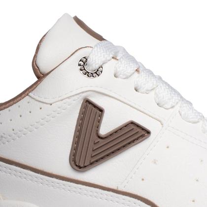 Imagem de Tênis Feminino Via Marte Casual Recortes Branco/Marrom