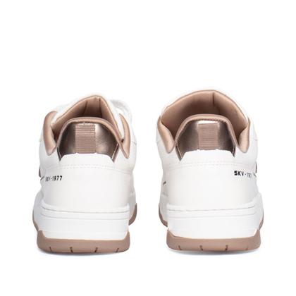 Imagem de Tênis Feminino Via Marte Casual Recortes Branco/Marrom