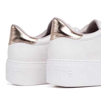 Imagem de Tênis Feminino Via Marte Flatform Com Pingentes Branco/dourado