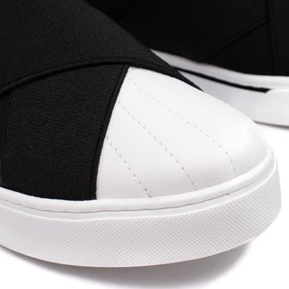 Imagem de Tênis Feminino Via Marte Slip-On Elásticos Preto