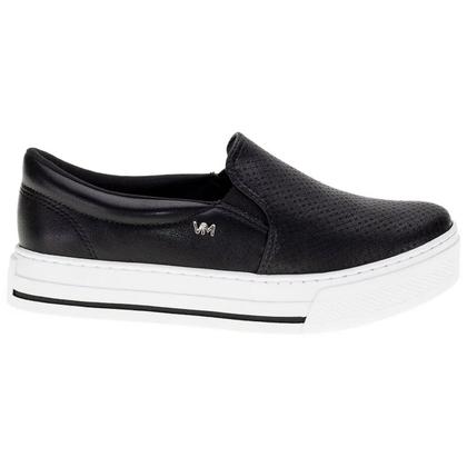 Imagem de Tênis Feminino Via Marte Slip On Preto Calce Facil  23-12001