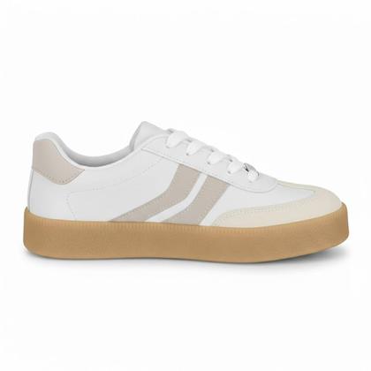 Imagem de Tênis Feminino Vizzano Casual Retro Estiloso Solado Marrom Plataforma Original Confortável -