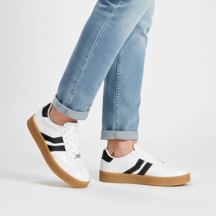 Imagem de Tênis Feminino Vizzano Casual Retro Estiloso Solado Marrom Plataforma Original Confortável -