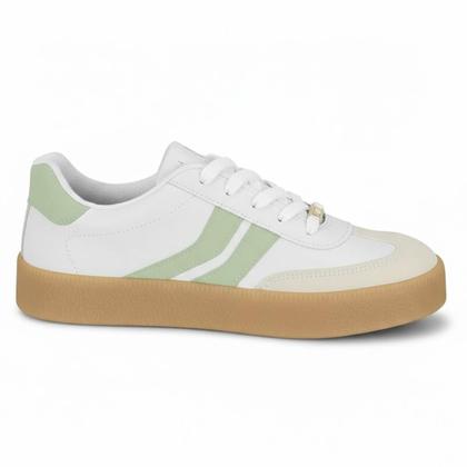 Imagem de Tênis Feminino Vizzano Casual Retro Estiloso Solado Marrom Plataforma Original Confortável -