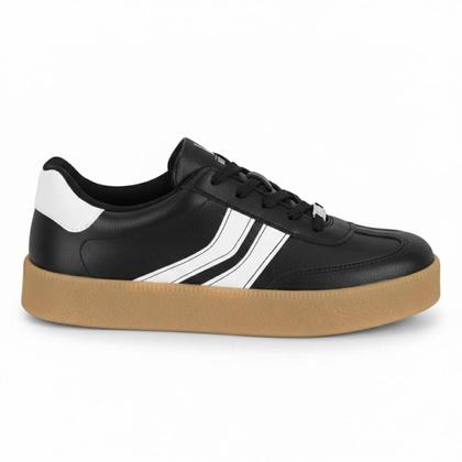 Imagem de Tênis Feminino Vizzano Casual Retro Estiloso Solado Marrom Plataforma Original Confortável -
