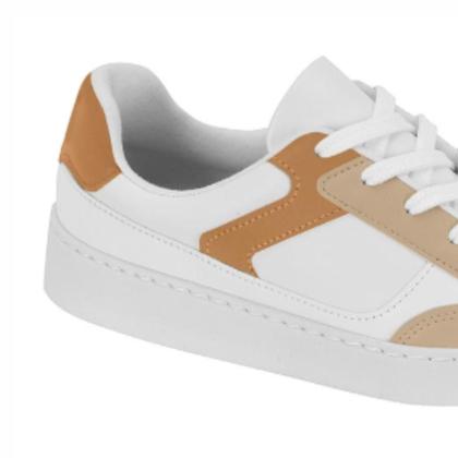 Imagem de Tênis Feminino Vizzano Pelica Casual Basico Bicolor Branco Estiloso