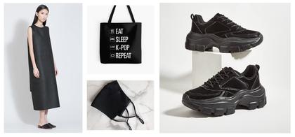 Imagem de Tênis femininos LUCKY STEP Chunky Platform Dad, pretos, tamanho 8, EUA