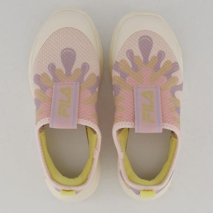 Imagem de Tenis Fila Funny Juvenil Bege e Lilás