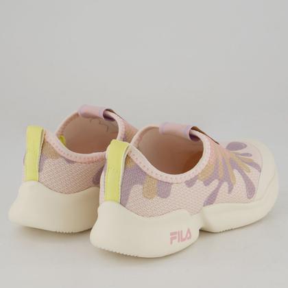 Imagem de Tenis Fila Funny Juvenil Bege e Lilás