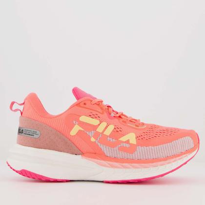 Imagem de Tenis Fila Racer T2 Feminino Salmão e Amarelo