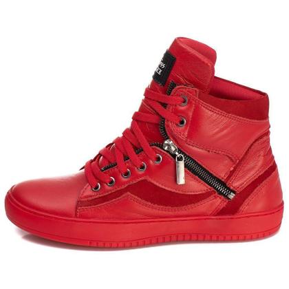 Imagem de Tênis Fitness Feminino Botinha Treino Academia Couro com Zíper - Pettinari