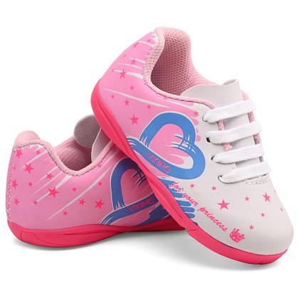 Imagem de Tênis Futsal menina Bebê Vking  Branco Rosa do 18 ao 25