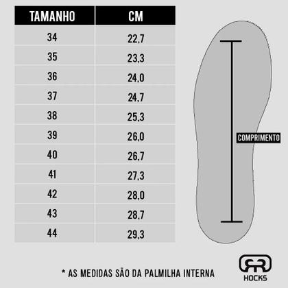 Imagem de Tênis Hocks Flat Core Classic Black Preto Branco Cor:PretoTamanho:43