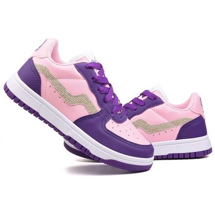 Imagem de Tênis infantil 26 ao 33 menina menino casual volta as aulas reforçado calce fácil resistente