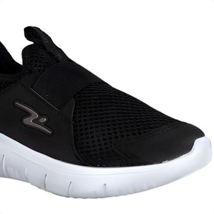 Imagem de Tênis Infantil Adrun Flex Moove Escolar Calce Fácil Preto E Branco Volta ás Aulas Original Escola Escolar Colégio Durabilidade Confortável Menino Meni