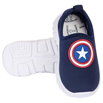 Imagem de Tênis Infantil + Babuche Menino Chinelo Masculino Capitão América