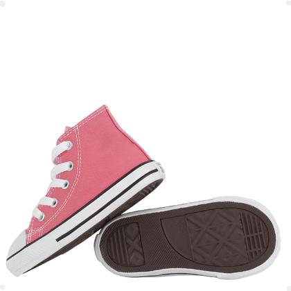 Tênis Infantil Bebê Converse Original Menina Feminino Cano Alto Fashion Confortável Imagem de Tênis Infantil Bebê Converse Original Menina Feminino Cano Alto Fashion Confortável