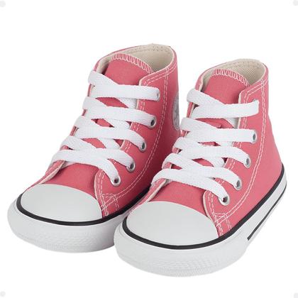 Tênis Infantil Bebê Converse Original Menina Feminino Cano Alto Fashion Confortável Imagem de Tênis Infantil Bebê Converse Original Menina Feminino Cano Alto Fashion Confortável