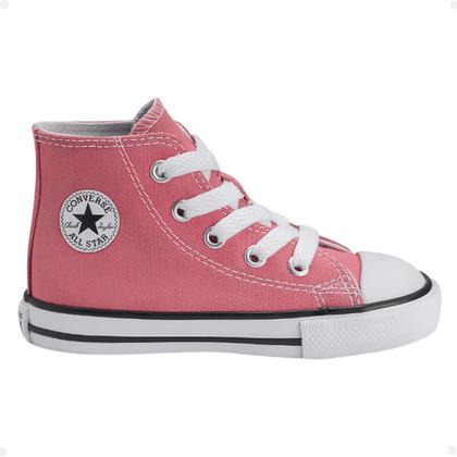 Imagem de Tênis Infantil Bebê Converse Original Menina Feminino Cano Alto Fashion Confortável