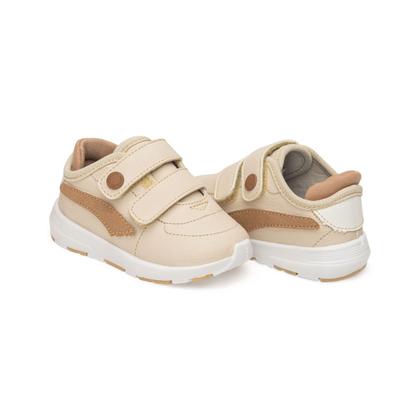 Imagem de Tenis Infantil Bebe Jogging Sem Cadarço Bege Pimpolho