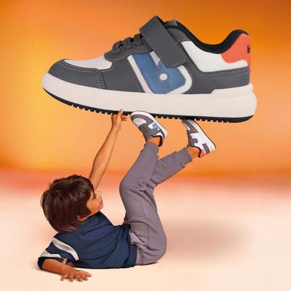 Imagem de Tênis Infantil Bibi B College Grafite com Branco