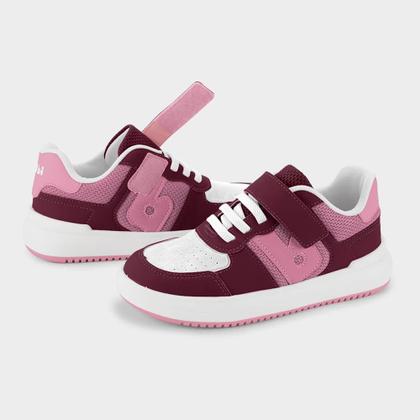 Imagem de Tênis Infantil Bibi B College Marsala com Rosa