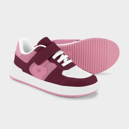 Imagem de Tênis Infantil Bibi B College Marsala com Rosa