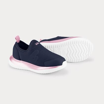 Imagem de Tênis Infantil Bibi Flash Azul Marinho com Rosa