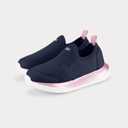Imagem de Tênis Infantil Bibi Flash Azul Marinho com Rosa