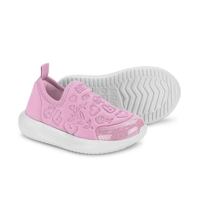 Imagem de Tênis Infantil Bibi Flash Rosa Estampado Slip On para Escola