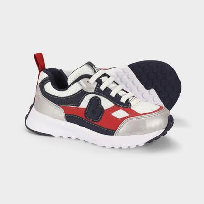 Imagem de Tênis Infantil Bibi Jogging Kids Branco com Vermelho