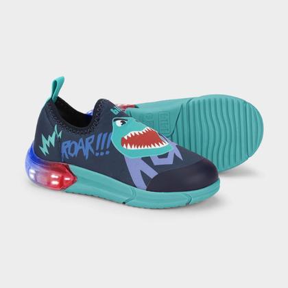 Imagem de Tênis Infantil Bibi Space Azul de Dinossauro