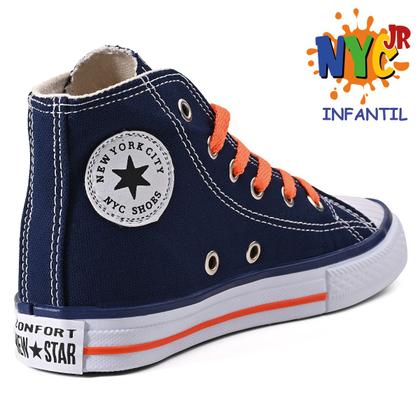Imagem de Tenis infantil Botinha Menina Menino Nyc Shoes Star