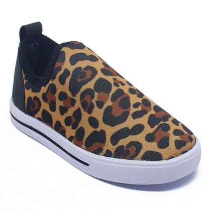 Imagem de Tênis Infantil Calce Facil Confortável Facheta Estampa Onça