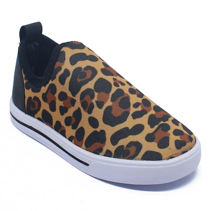 Imagem de Tênis Infantil Calce Facil Confortável Facheta Estampa Onça