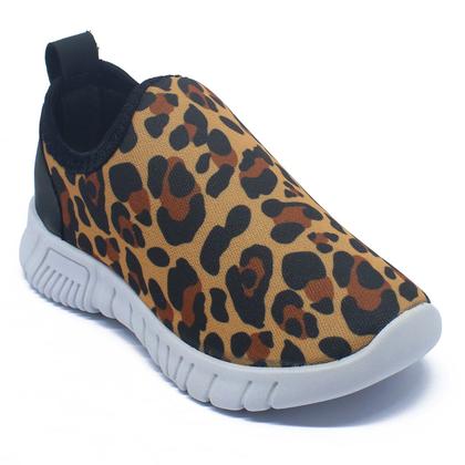 Imagem de Tênis Infantil Calce Facil Leve Confortável Estampa Onça