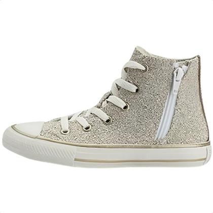 Imagem de Tênis Infantil Converse All Star Original Side Zip Pretty Patina Cano Alto Brilho Estiloso