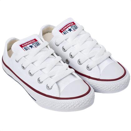 Imagem de Tênis Infantil Converse Original Chuck Taylor Canvas Cano Baixo Lona Branco