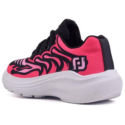 Imagem de Tenis Infantil De Amarrar Meninas Leve Desenhos LIGHT + Relogio