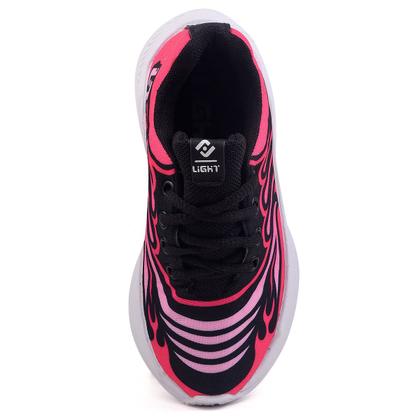 Imagem de Tenis Infantil De Amarrar Meninas Leve Desenhos LIGHT + Relogio