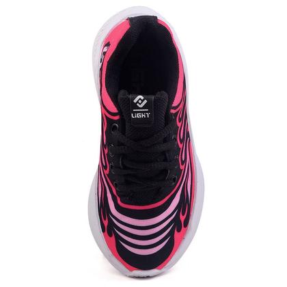 Imagem de Tenis Infantil De Amarrar Meninas Leve Desenhos LIGHT + Relogio