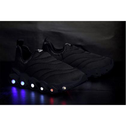 Imagem de Tenis Infantil De Led Calce Facil Elastico Meninos Masculino + Oculos Relogio