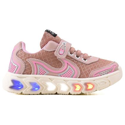Imagem de Tenis Infantil De Led Casual Jogger Meninas Escolar Basico+ Oculos + Relogio