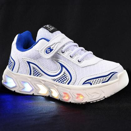 Imagem de Tenis Infantil De Led Casual Jogger Meninos Escolar Basico