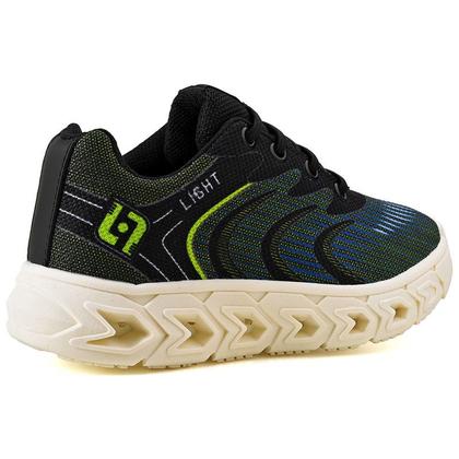 Imagem de Tenis Infantil De Led Masculino Meninos Escolar Casual Calce Facil Basico + Chinelo Oculos Relogio