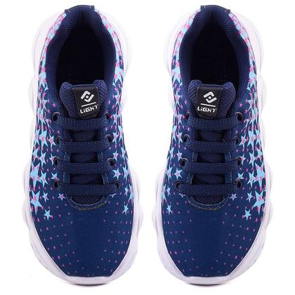 Imagem de Tenis Infantil De Led Meninas Calce Facil Desenhos Luzinha LIGHT + Relogio