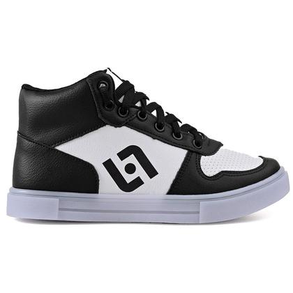 Imagem de Tenis Infantil De Led Meninos Botinha Cano Alto Escolar Casual Basico + Chinelo Oculos Relogio